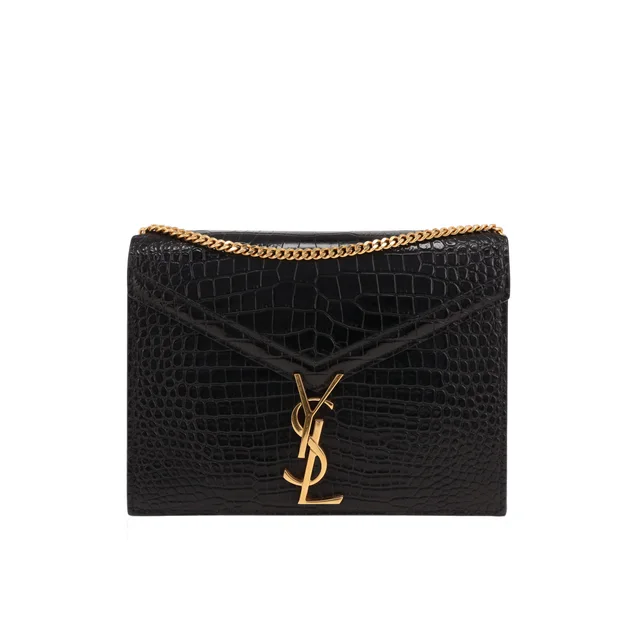 Saint Laurent Cassandre shoulder bag in black leather in Black Leather from Collector Square, photo 2 of 2
