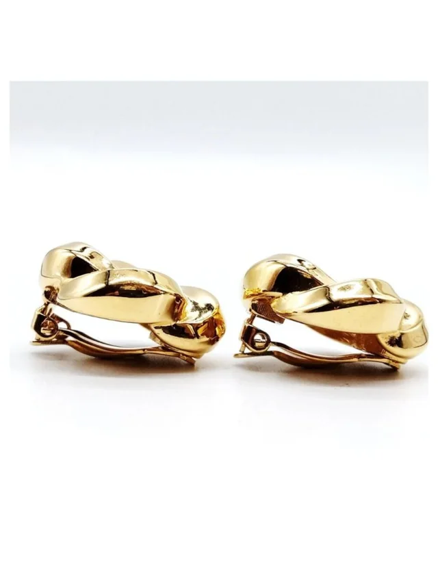 Givenchy Vintage Gold Tone Knot Clip-On Earrings Statement Designer Jewelry in gold from Poshmark, photo 7 of 10