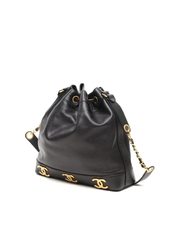 Chanel CC Caviar Bucket Bag in Caviar leather from A Retro Tale, photo 3 of 14