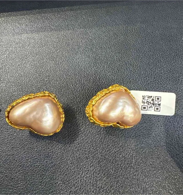 Chanel Pearl Heart Ear Clips from Luxury Promise