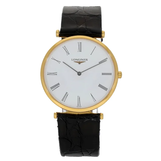 Longines La Grande Classique L4.709.2 33mm Gold Plated Watch in Gold Leather from H&T