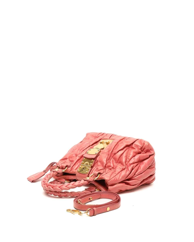 Miu Miu Matelassé Lux Bag in Leather from A Retro Tale, photo 4 of 11