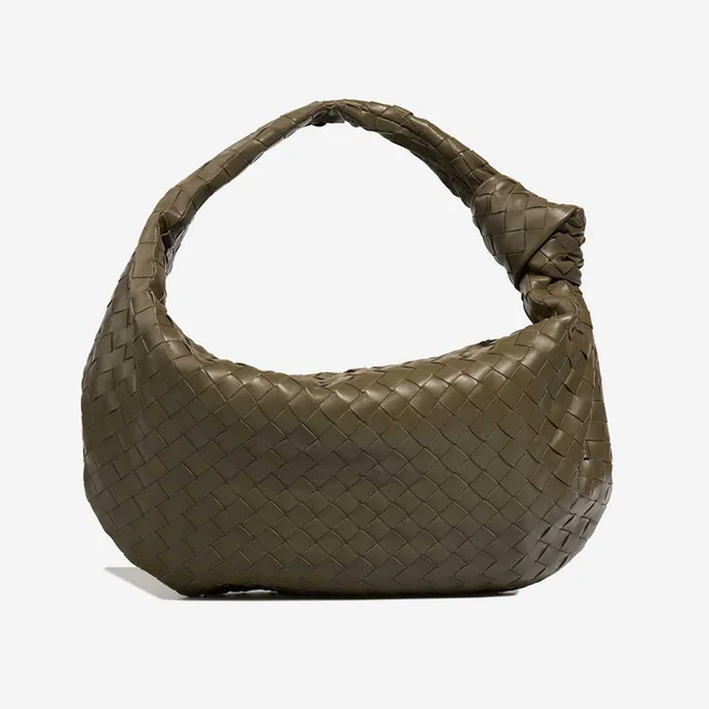 Bottega Veneta Jodie Medium Lamb Olive in Green, Grey Lambskin from SACLÀB, photo 4 of 9