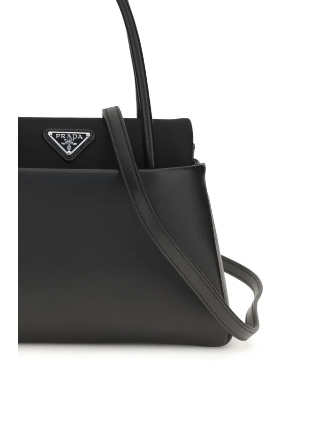 Prada Calfskin Leather Top Handle Bag — Black Calf in Black Calfskin from HEWI