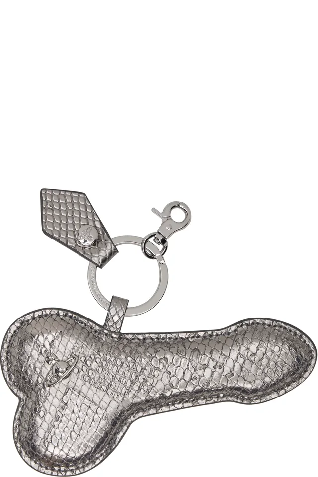 Vivienne Westwood Silver Snake Embossed 'Penis' Keychain from SSENSE, photo 1 of 1