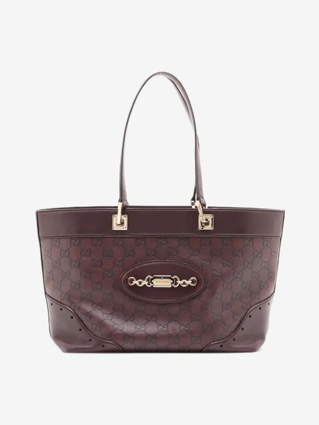 Gucci Brown Guccissima leather shoulder bag in Brown Leather from Sign of the Times
