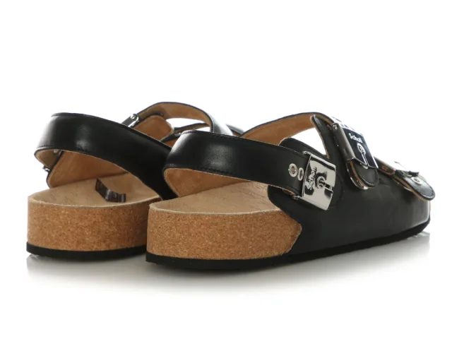 Balenciaga x Scholl Black Slingback Sandals in Black Leather from Ann's Fabulous Finds, photo 4 of 7