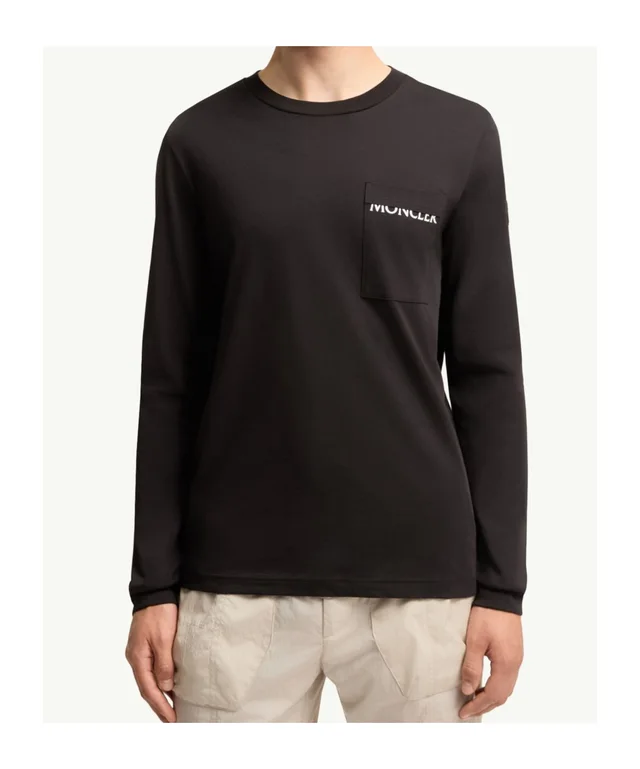 Moncler Logo Cotton Long Sleeve T-Shirt, photo 2 of 6 from SENSER