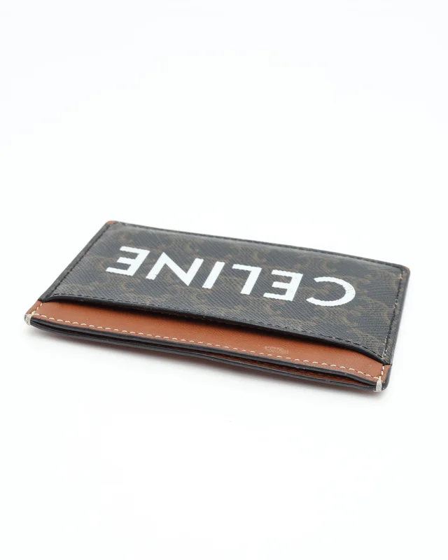 Celine Triomphe Card Holder in Canvas from A Retro Tale, photo 3 of 5