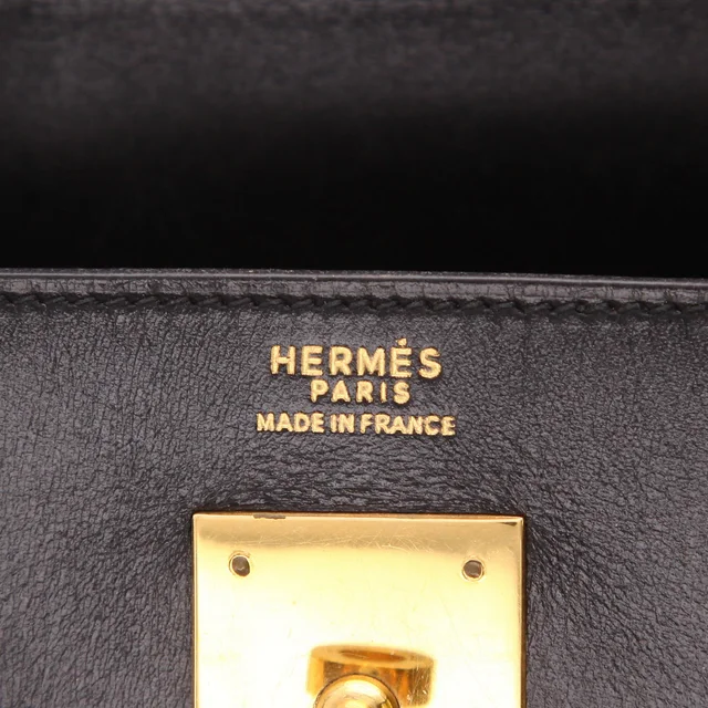 Hermès Kelly 32 cm handbag in Black Box leather from Collector Square, photo 4 of 6
