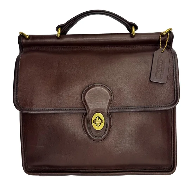 Vtg Y2k Coach 9927 "Willis Bag" Brown Leather Handbag Satchel Usa Needs Strap in brown|red Leather from Poshmark