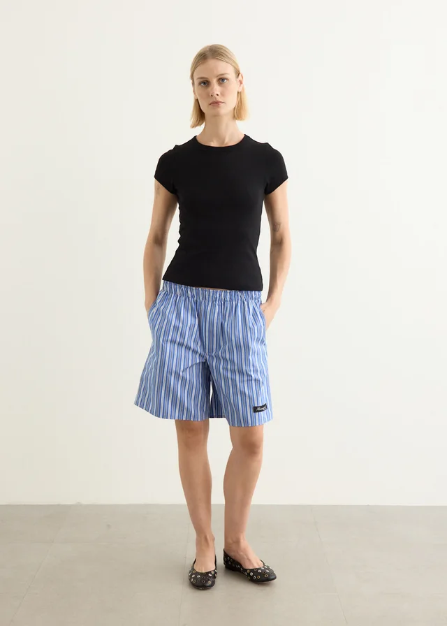 HOMMEGIRLS Long Boxer Shorts in Blue from Incu, photo 1 of 1