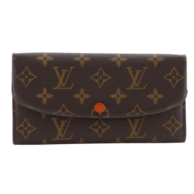 Louis Vuitton Emily Monogram Canvas Brown Orange Long in Brown Coated canvas from The Reluxe