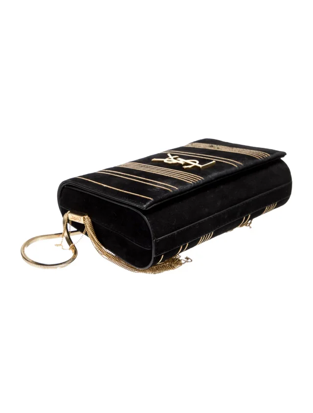 Saint Laurent Clutch handbags in Black Suede from The RealReal, photo 5 of 6