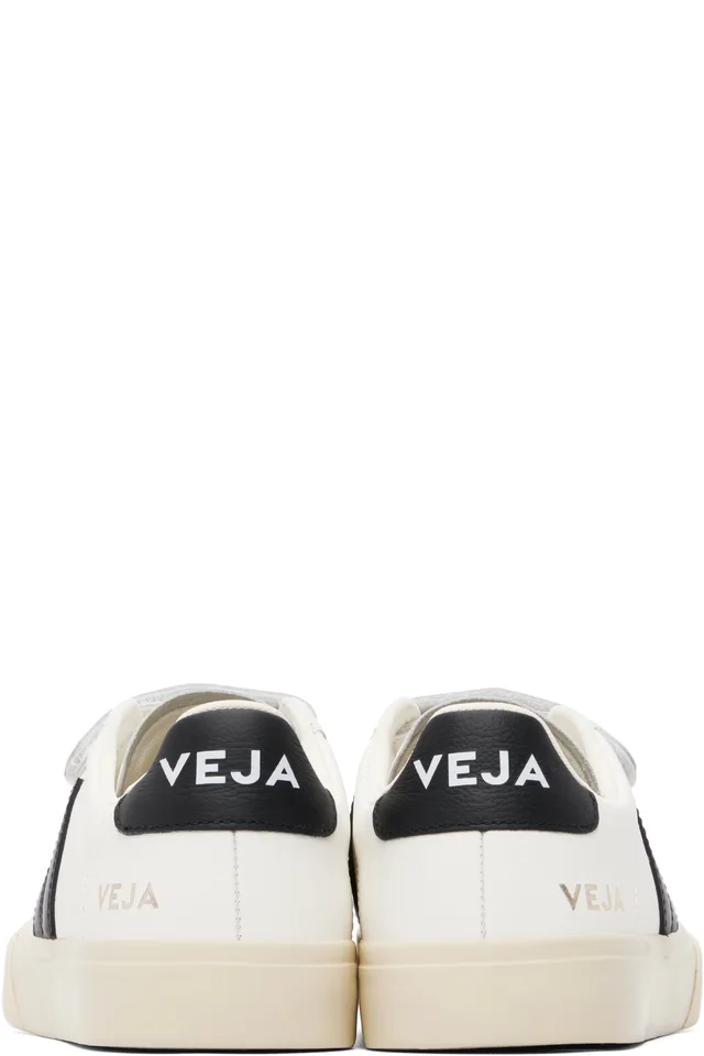 VEJA White & Black Recife Leather Sneakers, photo 2 of 5 from SSENSE