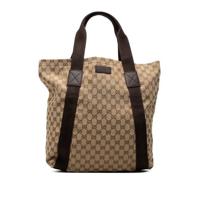 Beige Gucci GG Canvas Tote in Beige Canvas from Designer Revival