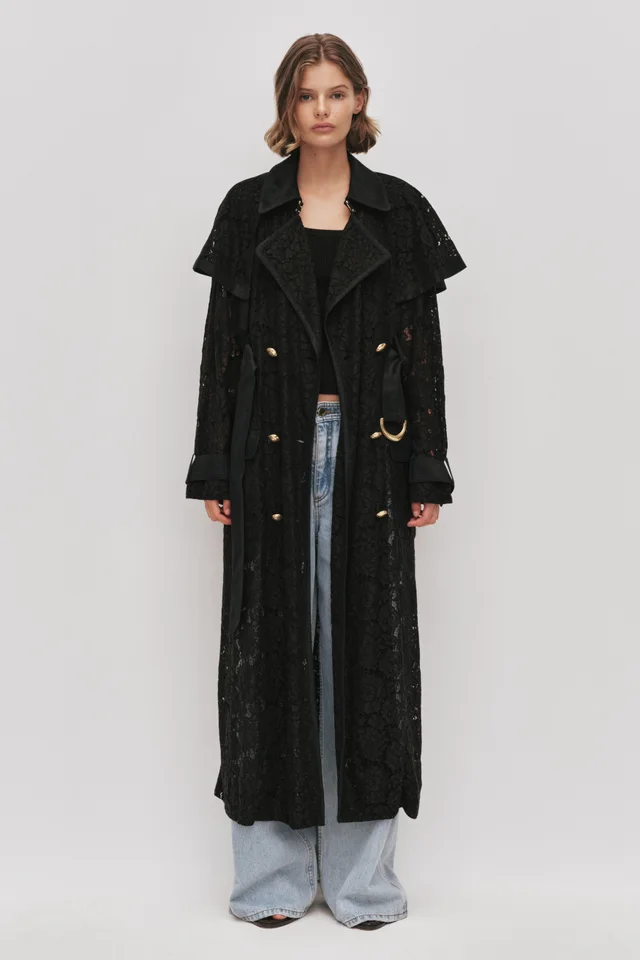 AJE Mystic Lace Trench in Black from Aje, photo 1 of 1