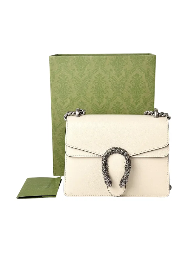 Gucci White Mini Leather Dionysus in White Leather from Luxury Promise