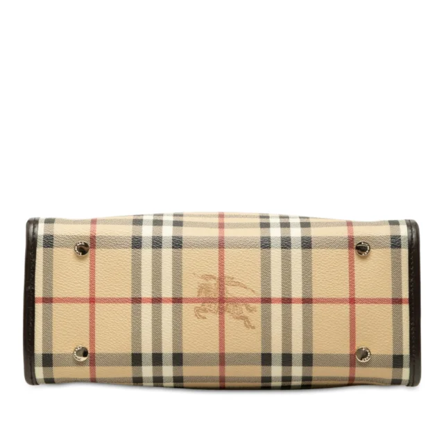 Burberry Haymarket Check Coated Canvas Handbag in Beige Coated canvas from Designer Revival, photo 3 of 7