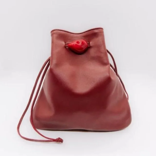 The Row Women's Bag - Red/Burgundy in red from Depop, photo 1 of 1