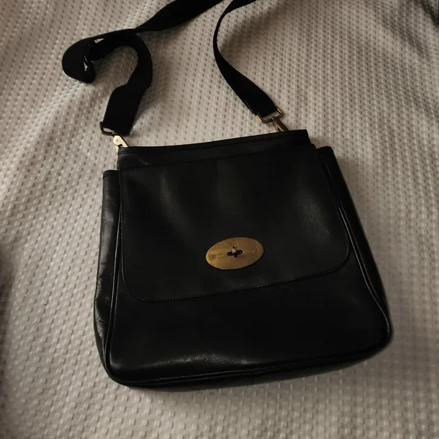 Mulberry Vintage Xl Black Leather Anthony Crossbody Bag in black Leather from Poshmark