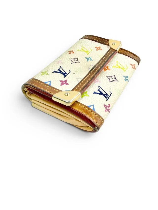 Louis Vuitton White Monogram Multicolor Snap Case in White Coated canvas from Season 2 Consign, photo 4 of 6
