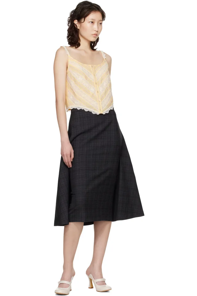 Anna Sui Yellow Corset Top, photo 4 of 4 from SSENSE