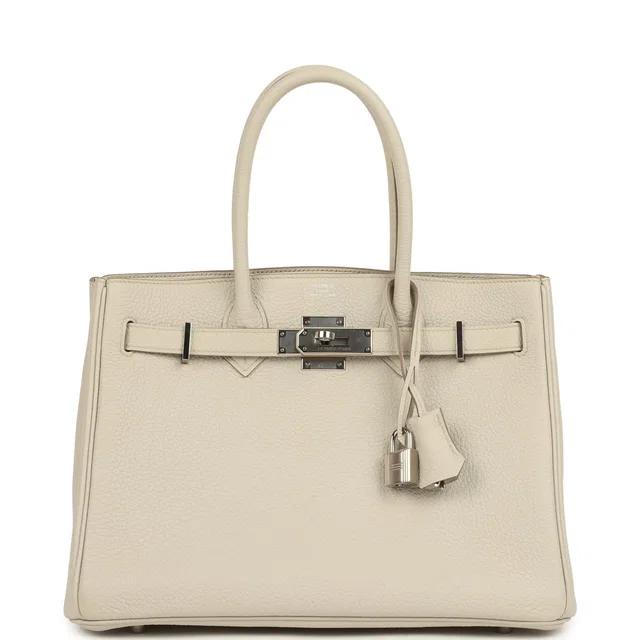 Hermès 3 en 1 Birkin 30 Beton Togo and Swift Palladium Hardware in Togo leather from Madison Avenue Couture