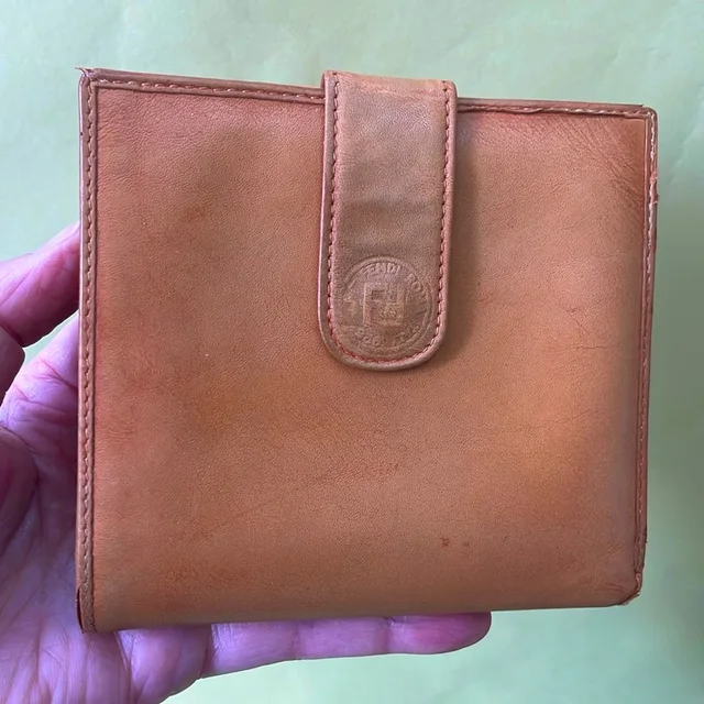 Vintage Orange Ten Fendi Leather Bifold Wallet in orange|brown|neutral Leather from Poshmark
