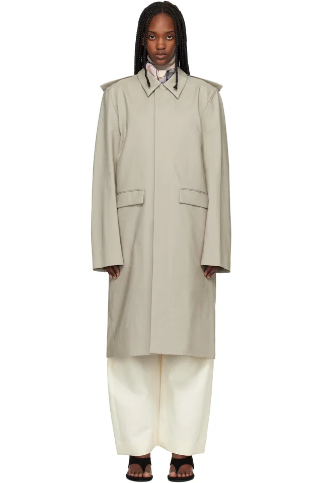 Green Cotton Bonded Coat, image 1 of 1 from SSENSE
