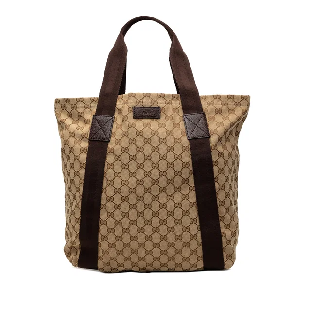 Beige Gucci GG Canvas Tote in Beige Canvas from Designer Revival