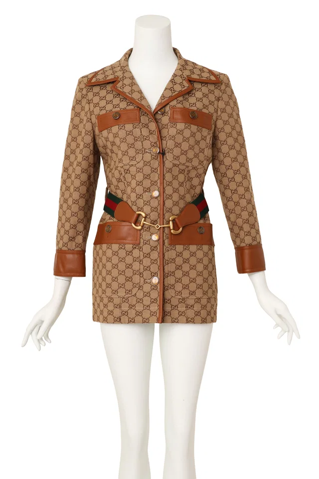 Gucci 2022 F/W Aria Monogram Safari Jacket in Lambskin from Recess LA
