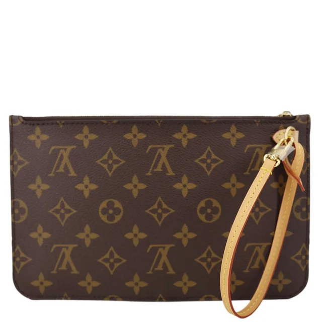 Louis Vuitton Monogram Canvas Wristlet Pouch Brown in Brown Coated canvas from Dallas Designer Handbags