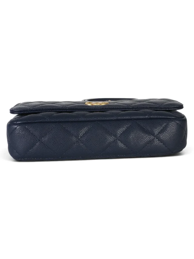 Chanel Navy Caviar Twist Your Buttons Phone Holder in Navy Caviar leather from Season 2 Consign, photo 5 of 9