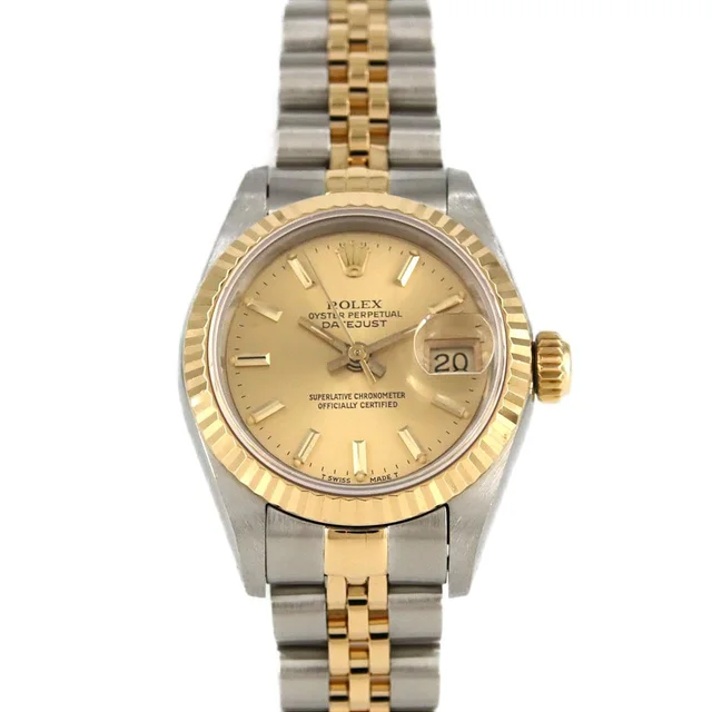Rolex Datejust 69173 SSxYG Automatic in Dial color: Gold Case: Stainless steel x yellow gold Bracelet: Stainless steel x yellow gold from KOMEHYO