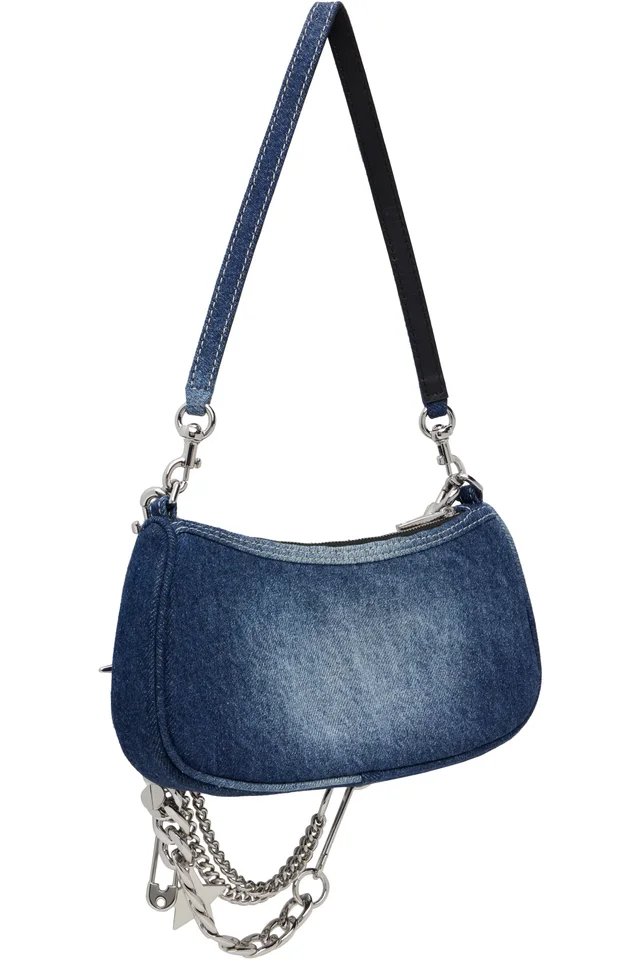 Marc Jacobs Blue 'The Faded Denim Charm Shoulder' Bag, photo 3 of 4 from SSENSE