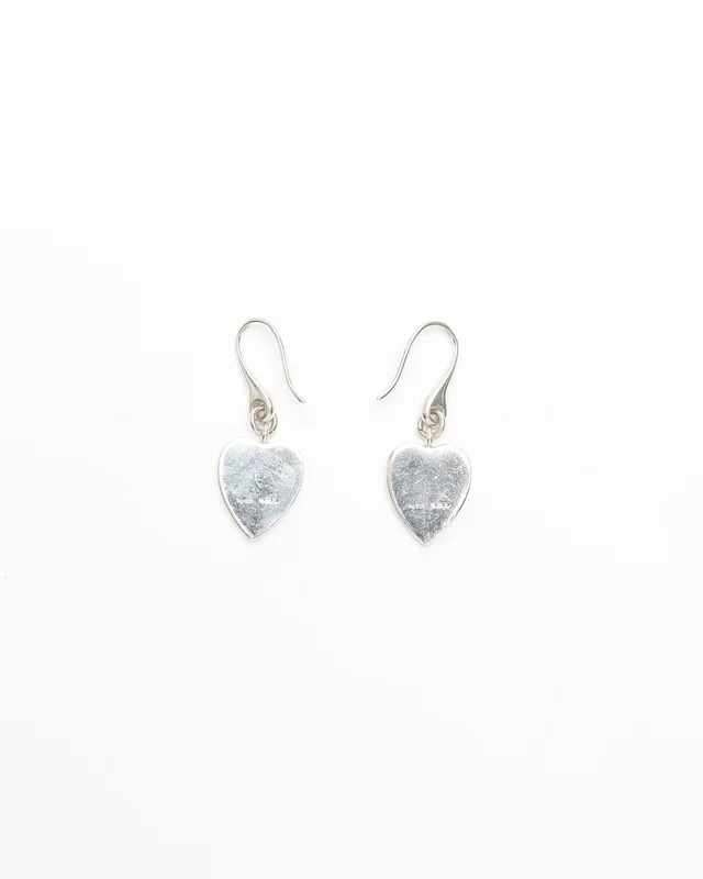 Gucci Dangling Silver Heart Earrings in Silver from A Retro Tale, photo 2 of 2