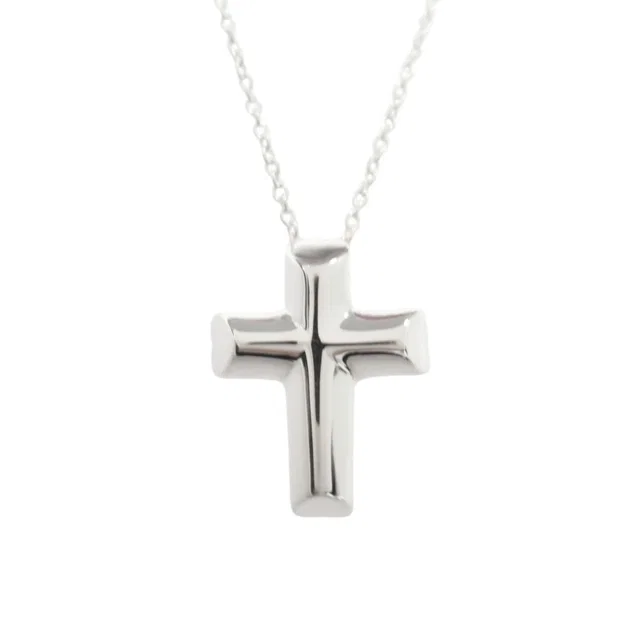 Tiffany & Co. Tenderness Heart Cross Necklace Silver in Silver from The Reluxe