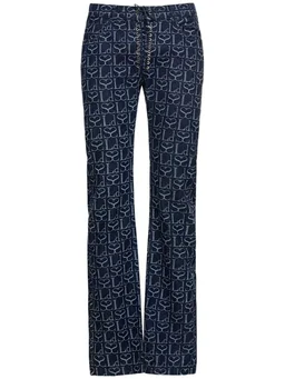 Ludovic de Saint Sernin Flare jeans with decorative details in 100% Cotton, photo 2 of 11 from LUISAVIAROMA
