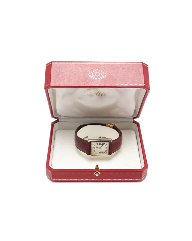 Cartier Must De Tank 23x30mm 150th Anniversary 1998 Full Set Watch in Leather from A Retro Tale, photo 2 of 2