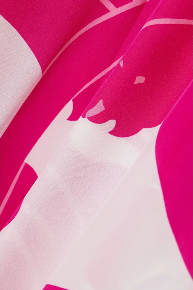 Valentino Garavani Printed Silk Crepe de Chine Jumpsuit in Pink, photo 4 of 4 from THE OUTNET