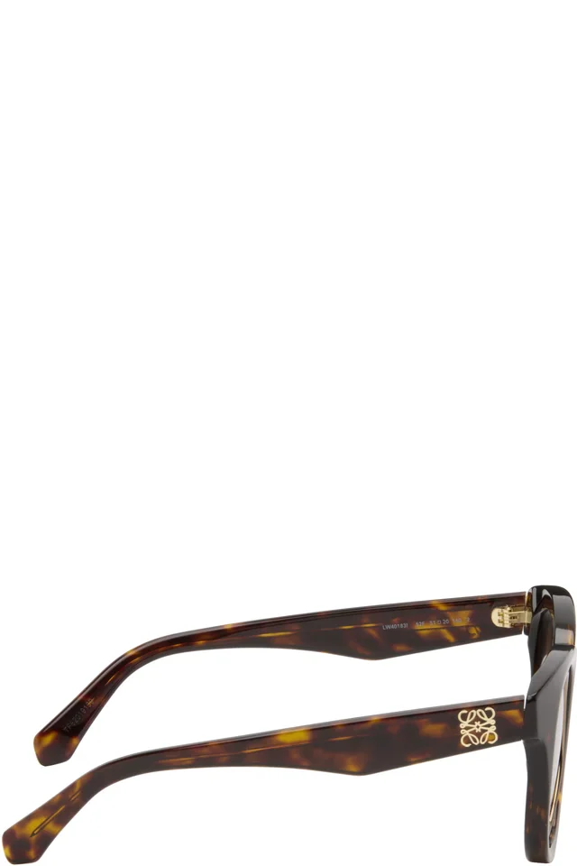 LOEWE Brown Mini Anagram Butterfly Sunglasses, photo 2 of 4 from SSENSE
