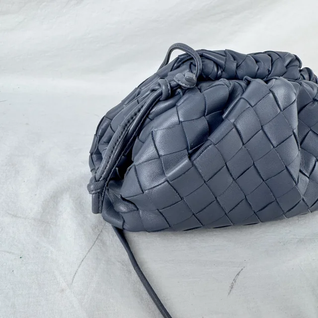 Bottega Veneta Mini Pouch On Strap Bag in intrecciato leather from Reowned, photo 3 of 9