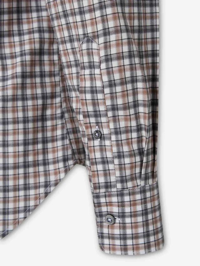 Canali Curved Hem Plaid Shirt, photo 4 of 4 from SENSER