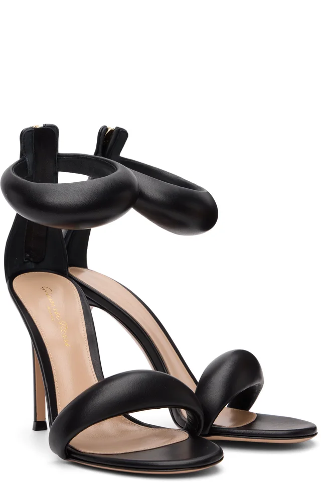 Gianvito Rossi Black Bijoux Heeled Sandals, photo 4 of 5 from SSENSE