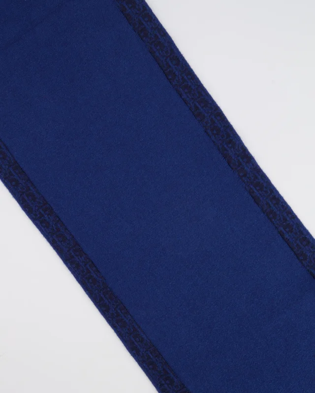 Kids Blue Dior Oblique Logo Wool Scarf in Blue Wool from Sellier, photo 4 of 5