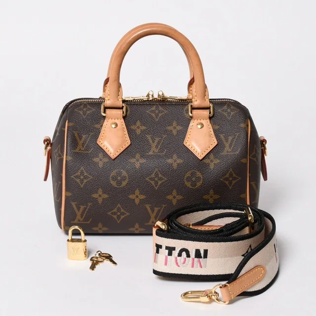 Louis Vuitton Speedy 20 Bandouliere 2-Way Bag Monogram Brown in Brown Woven leather from The Reluxe