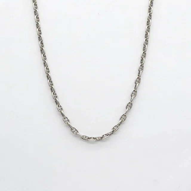 Hermès Mini Chaine D'ancre Sellier Pendant Choker 925 Sterling Silver in Silver from The Reluxe