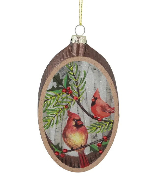 Northlight 6in Cardinal Glass Plate Christmas Ornament, image 1 of 1 from Rue La La