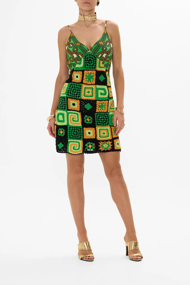 Camilla eBoutique MINI CROCHET DRESS WITH SILK TOP GOOD VIBES GENERATION from CAMILLA, photo 1 of 1